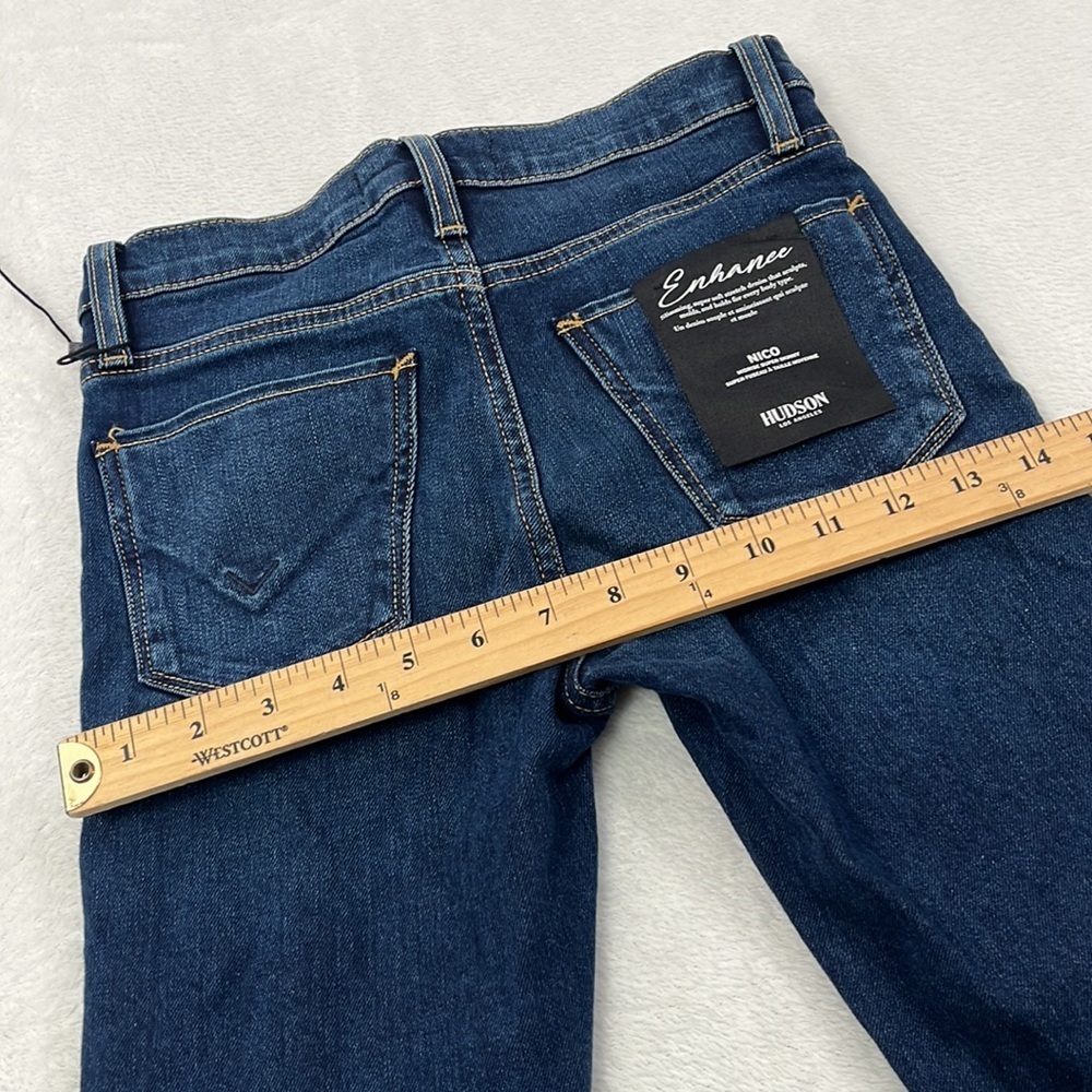 NWT Hudson 24, 0 Enhance Nico Super Skinny‎ Dark Blue Denim Jeans - Picture 5 of 14